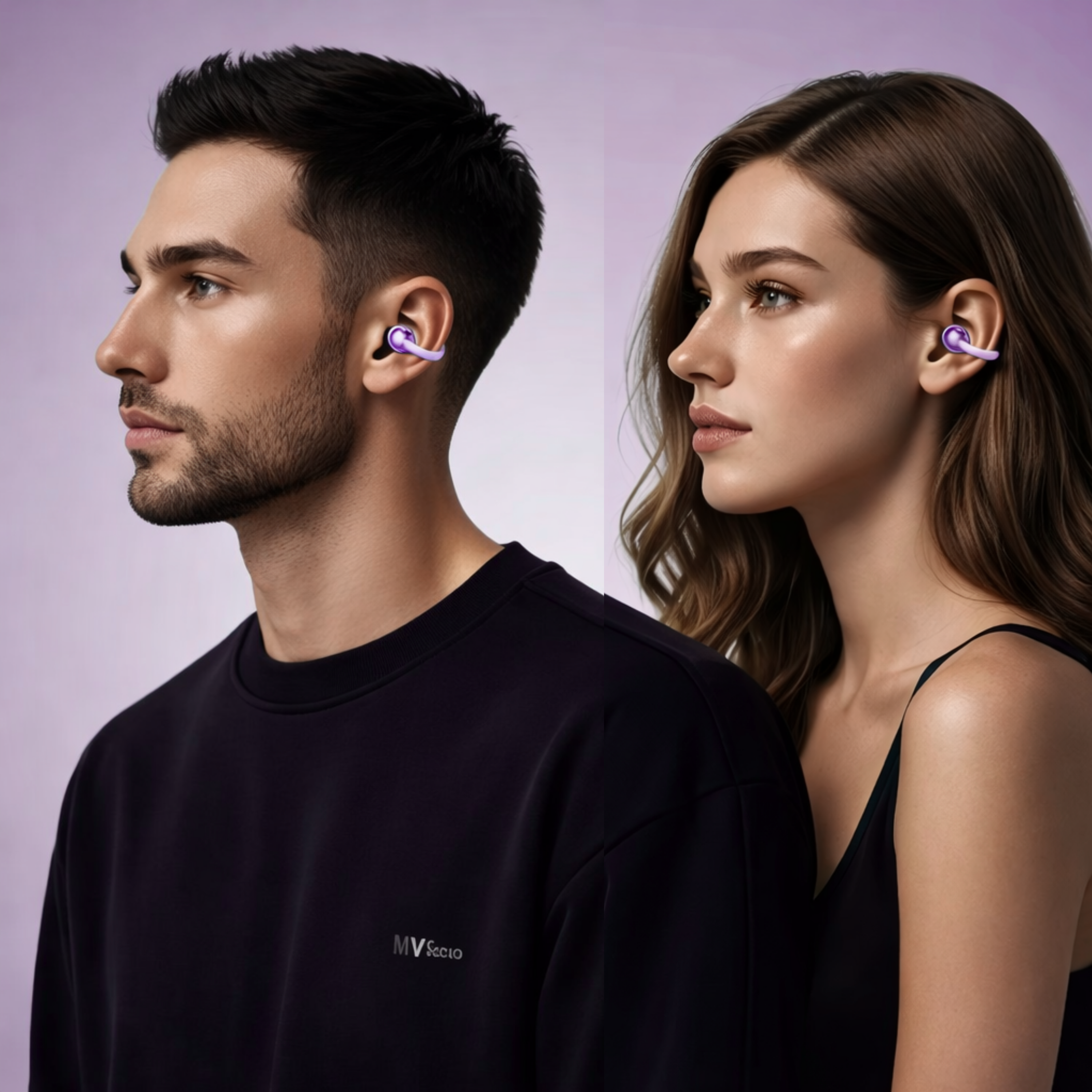 Futopia Loop (OWS) Wireless Bluetooth Earbuds 5.4, Open Ear Design, 10mm Copper Speaker, 300mAh Charging Case, Type-C Fast Charging, HD Sound, BT Name Change, Built-in Mic