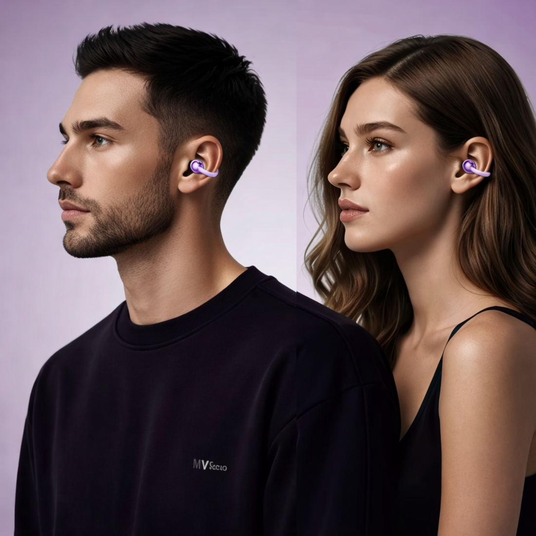 Futopia Loop (OWS) Wireless Bluetooth Earbuds 5.4, Open Ear Design, 10mm Copper Speaker, 300mAh Charging Case, Type-C Fast Charging, HD Sound, BT Name Change, Built-in Mic