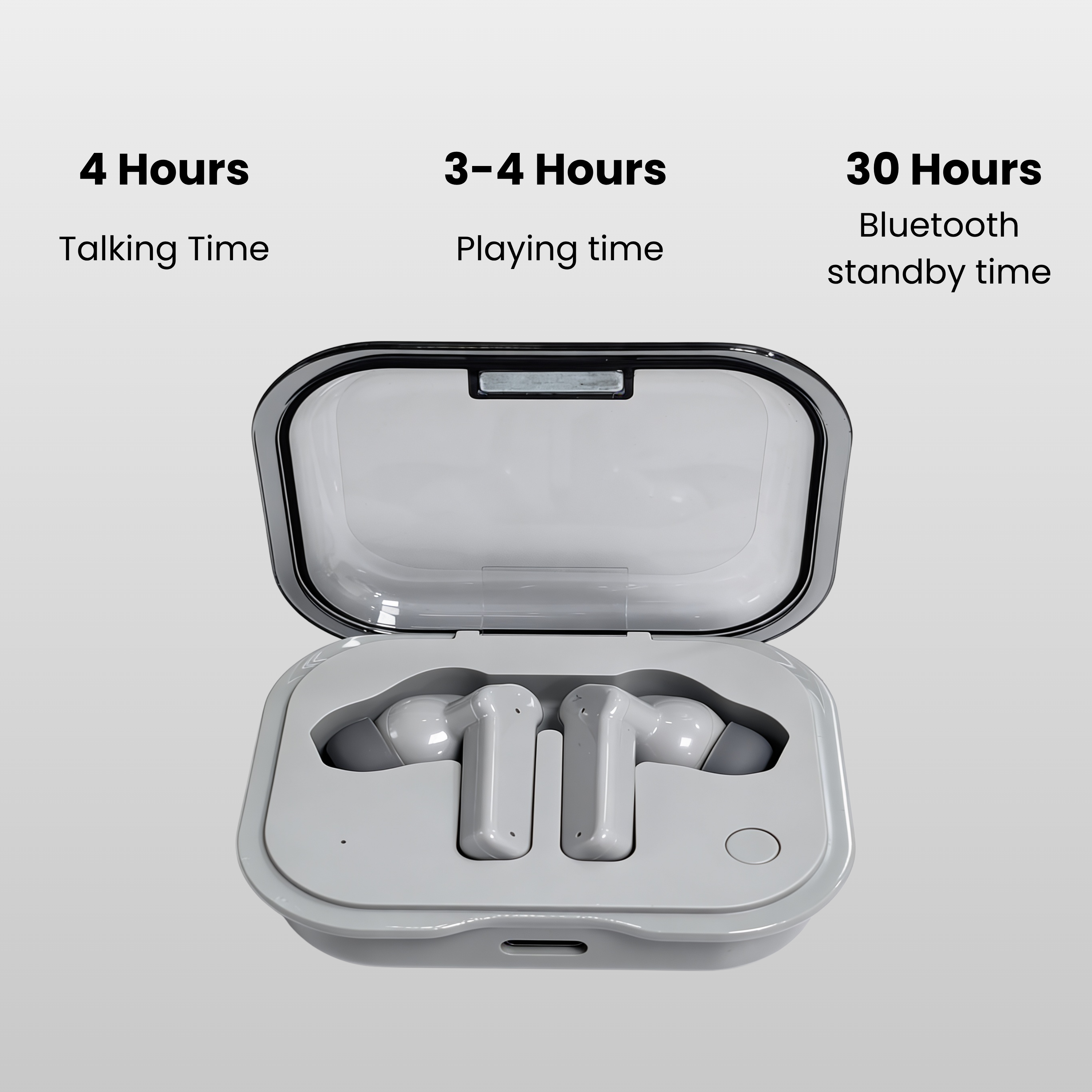 Futopia Wireless Earpods with Charging Case | Bluetooth 5.4 Earbuds, 11mm Drivers, Type-C Fast Charging, HD Sound & 3-4H Playtime (FGTWSNOEAR)