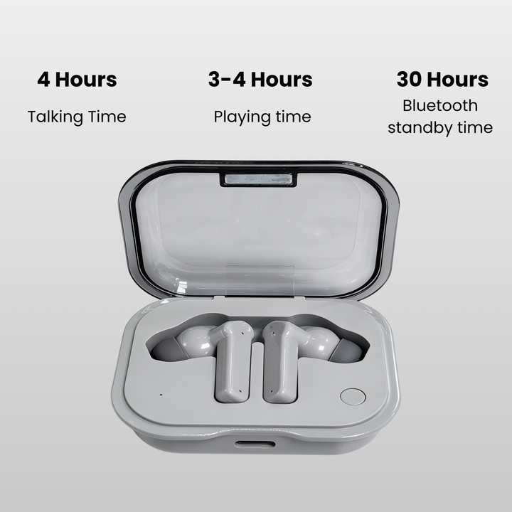 Futopia Wireless Earpods with Charging Case | Bluetooth 5.4 Earbuds, 11mm Drivers, Type-C Fast Charging, HD Sound & 3-4H Playtime (FGTWSNOEAR)