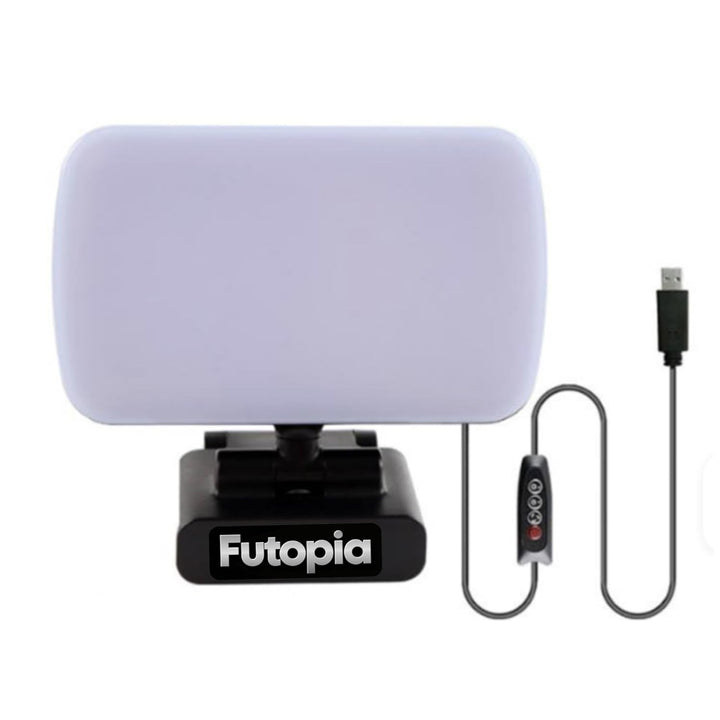 Futopia LED Video Conference Light with Clip | USB Powered Ring Fill Light with Adjustable Brightness & 3 Color Modes | Ideal for Laptop, Zoom Calls, Online Meetings & Live Streaming