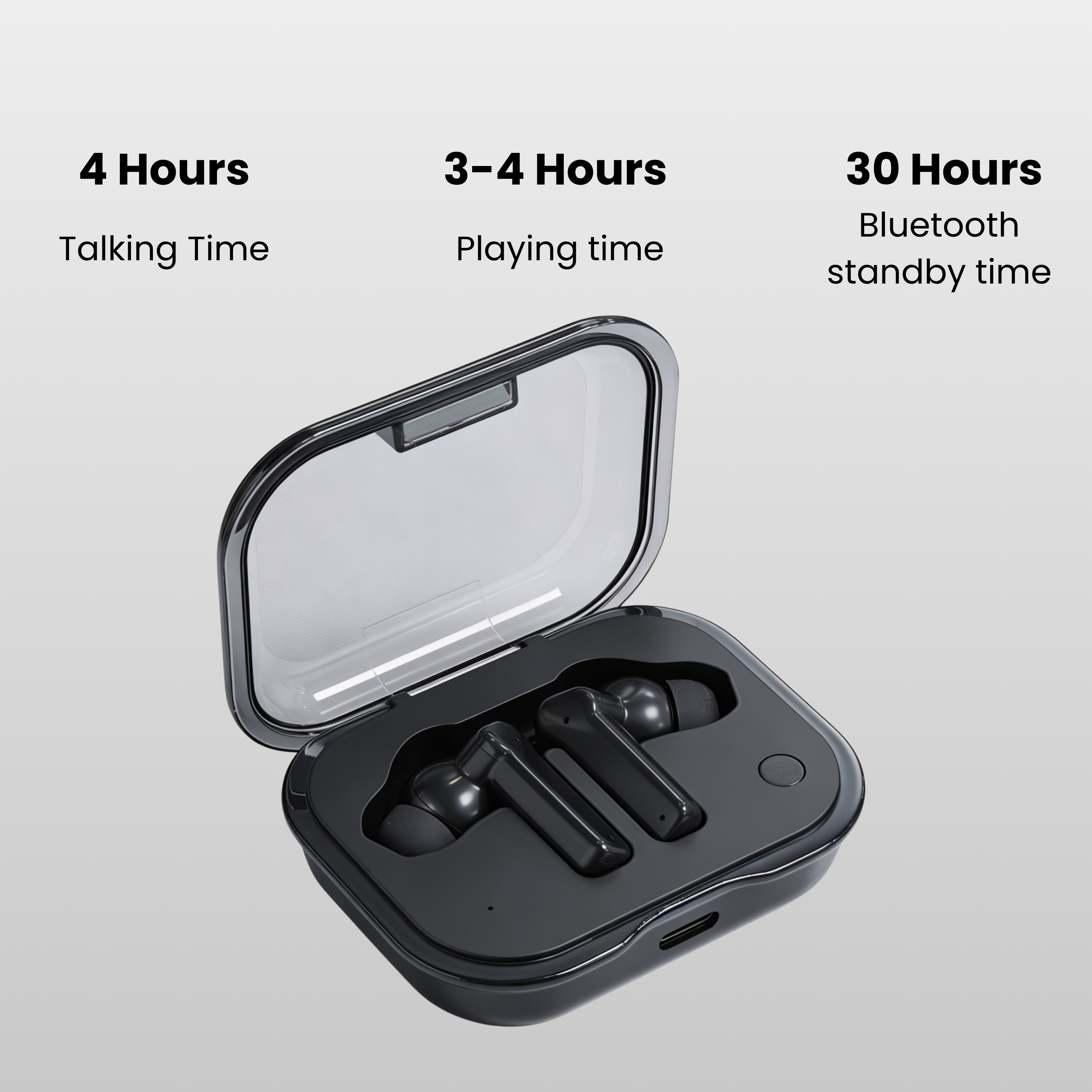 Futopia Wireless Earpods with Charging Case | Bluetooth 5.4 Earbuds, 11mm Drivers, Type-C Fast Charging, HD Sound & 3-4H Playtime (FGTWSNOEAR)