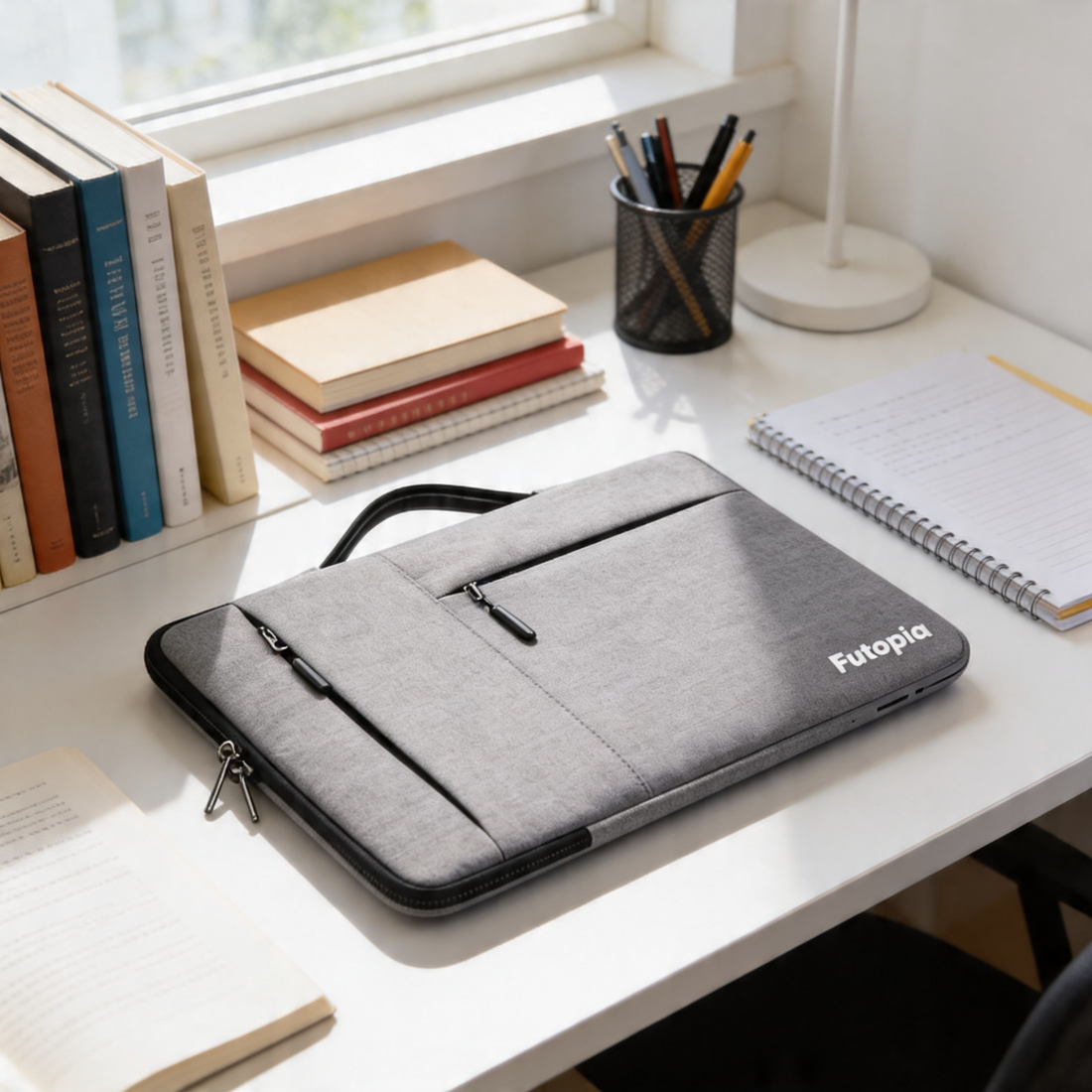 Futopia Laptop Sleeve Bag 13-13.6 Inch with Handle, Multi-Pocket with Zipper, Soft Padded Interior, Water Resistant Case Cover, Office Laptop & Tablet for Men & Women (Office, College & Travel)