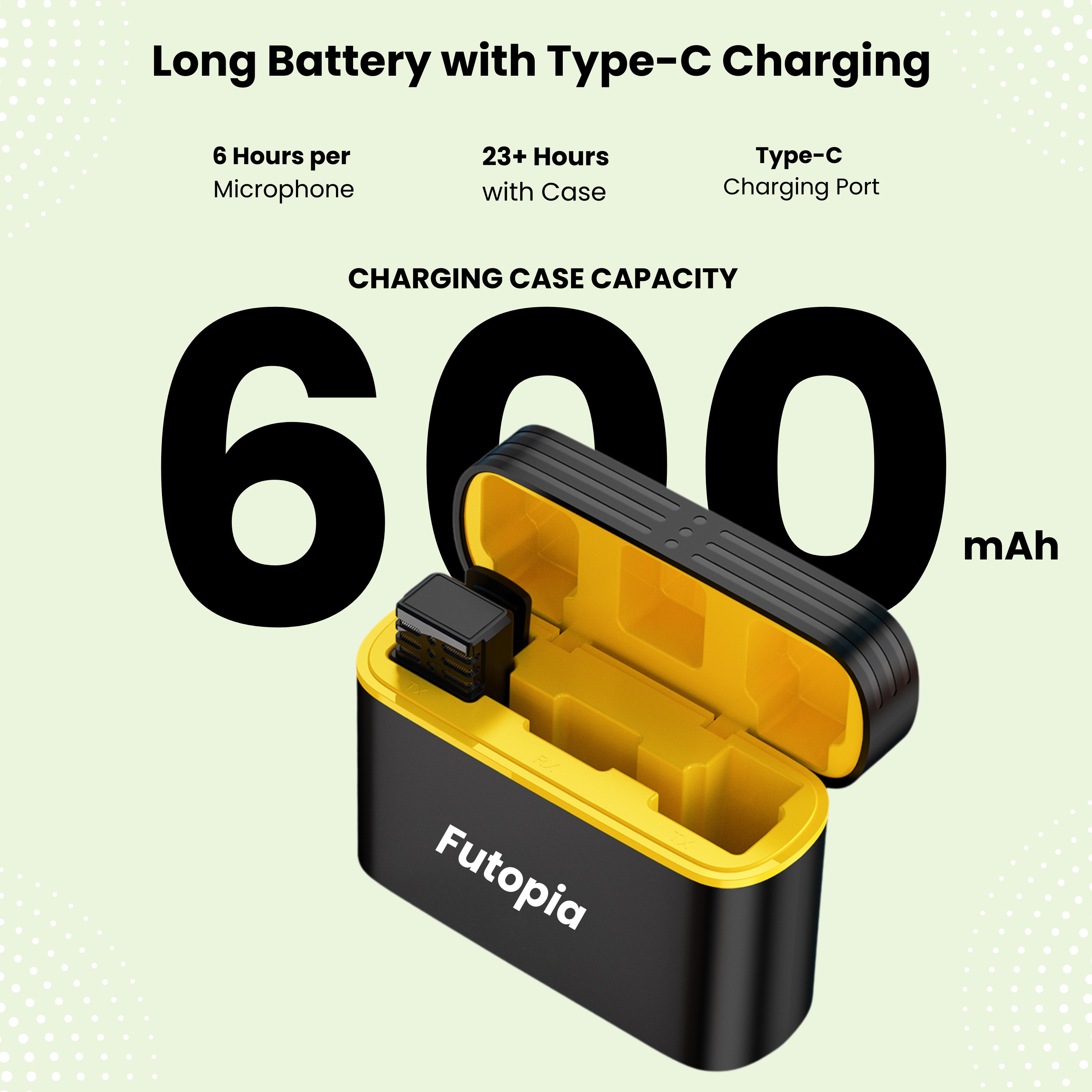 Futopia Loop OWS Wireless Bluetooth Earbuds 5.4, Open Ear Design, 10mm Copper Speaker, 300mAh Charging Case, Type-C Fast Charging, HD Sound, Built-in Mic, BT Name Change
