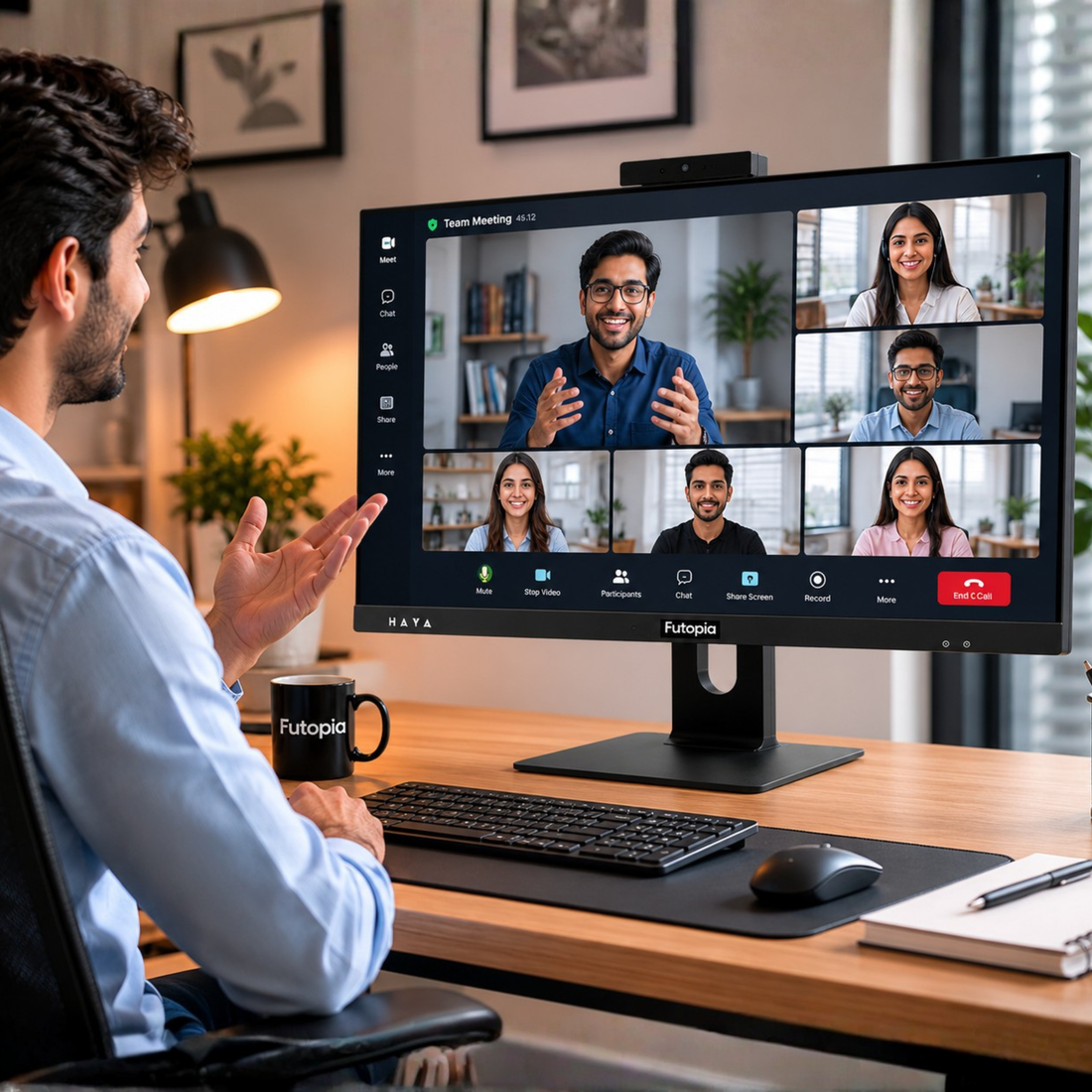 FUTOPIA A123261 All-in-One Desktop PC | AMD Ryzen 5 5600G | 23.8" Full HD IPS Display | 16GB DDR4 RAM | 512GB NVMe SSD | Windows 11 Pro | WiFi 6 | Webcam & Stereo Speakers