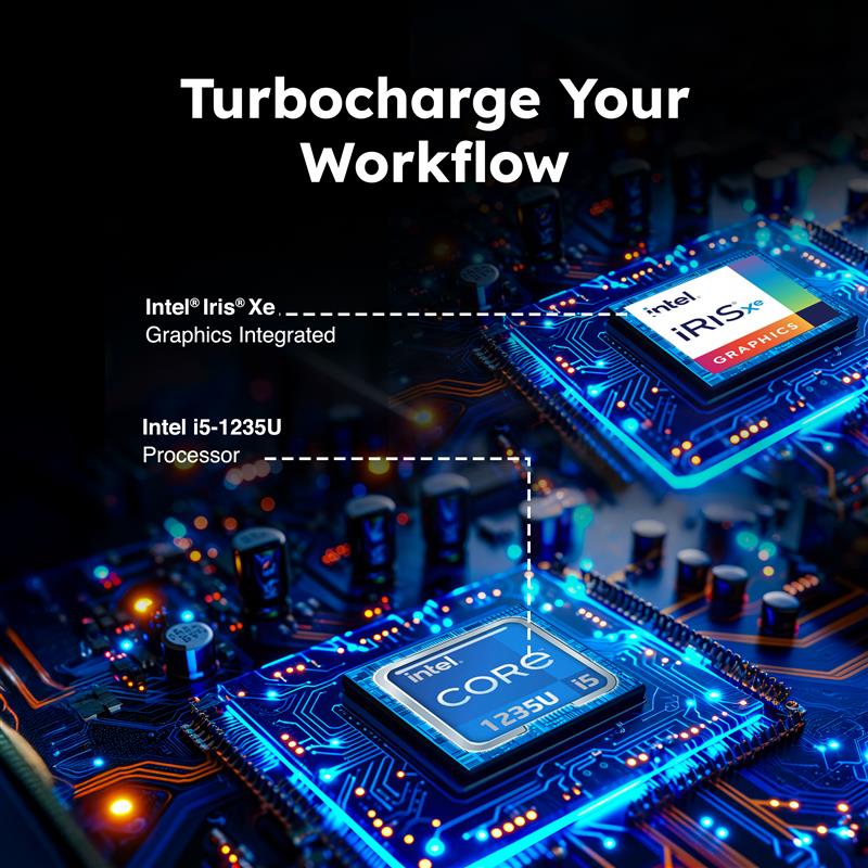 Ultimus APEX5 Laptop Intel core i5 12th Gen 1235U Laptop 8GB RAM 512GB SSD Expandable~1TB FHD MS Office 365 (Trial) Silver