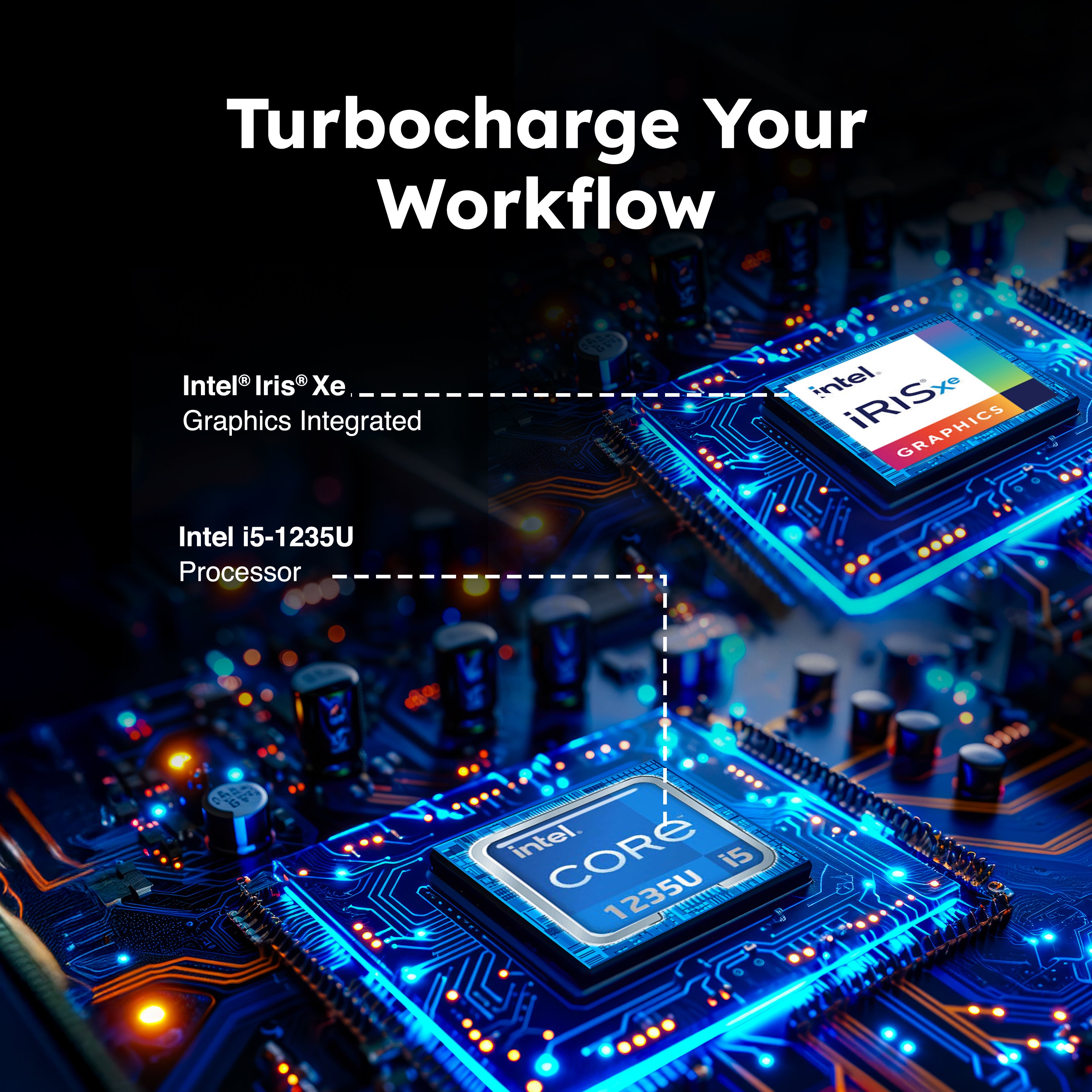 Ultimus APEX5 Laptop Intel core i5 12th Gen 1235U Laptop 8GB RAM 512GB SSD Expandable~1TB FHD MS Office 365 (Trial) Black