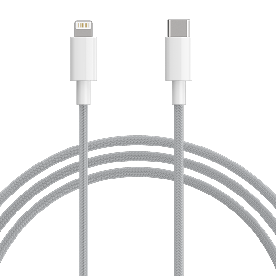 FUTOPIA Ultimus Flexible 3A Fast Charging 1m Type C to Light.ning Braided Cable for Smartphones, Tablets & other Type C devices (FDDCITC-6026-BL)