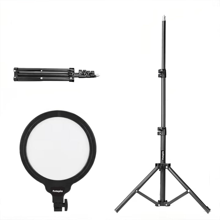 Futopia 10-Inch LED Ring Light with Tripod Stand | 3 Color Modes (Warm, Cold & Mixed) | Dimmable 10W USB Powered Fill Light for YouTube, Live Streaming, Photoshoot & Video Recording