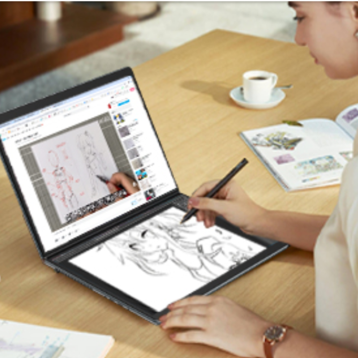 Ultimus APEX TwinX 2-in-1 Touchscreen Laptop 16 GB RAM 512 GB SSD Intel® Core™ i3-1215U, 27.8 cm x2 FHD Display, Win 11, Wi-Fi 6, Bluetooth 5.2, USB 3.2 Type-C with Stylus 1.2Kg Silver