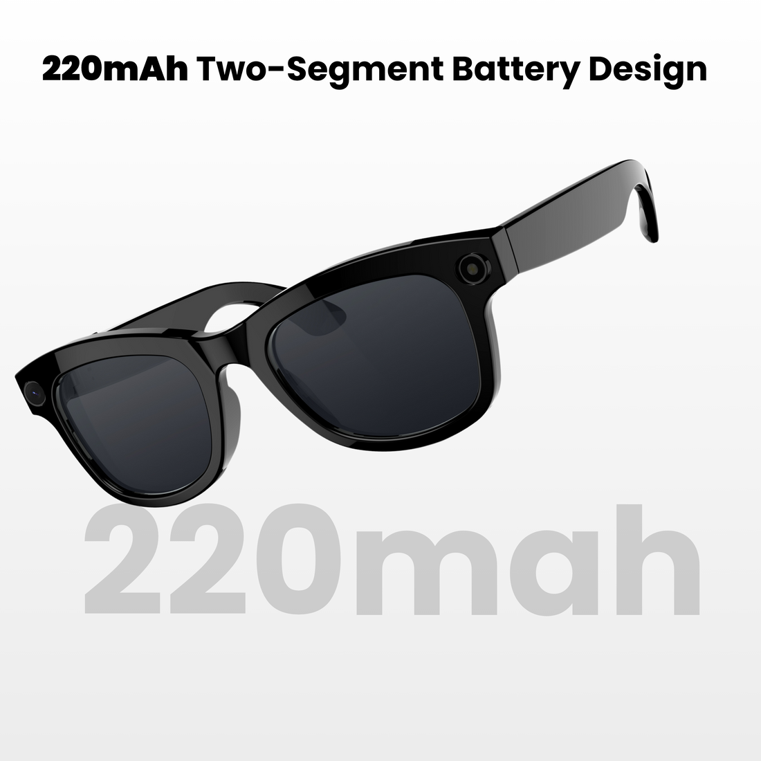 Futopia AIVIS-M AI Smart Glasses|8MP Camera|IP67 Waterproof Black Frame|Photochromic Lenses|32GB Memory|Photo & Video|AntiShake Photography ChatGPT AI|Built in WiFi