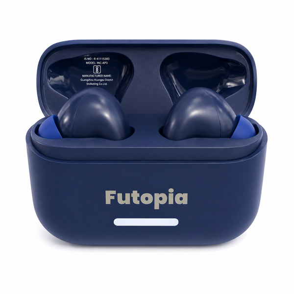 Futopia ANC Wireless Earpods with Charging Case | Bluetooth 5.4 Earbuds, Active Noise Cancellation, 13mm Drivers, Type-C Fast Charging & 4-5H Playtime (FGTWSANC3)
