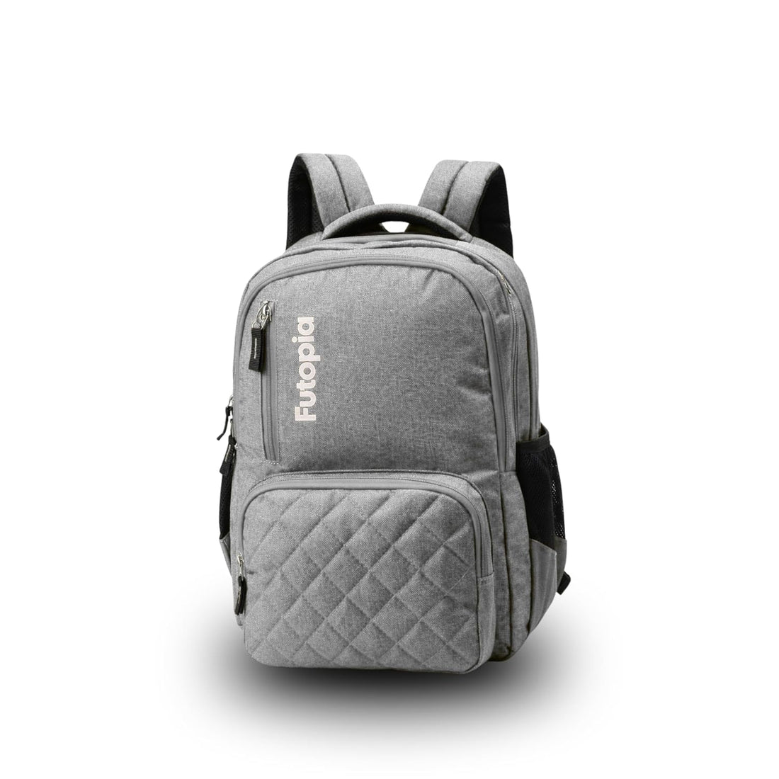 25L Capacity Backpack Casual Bag With Fits 15.6 Inch Laptop, Organizer Compartments | 2 Front Zipp Pocket, Both Side Bottle Pockets, Luggage Strap For Men & Women Perfect For Office & College -Gray
