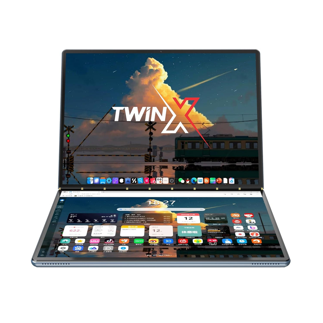 Ultimus APEX TwinX 2-in-1 Touchscreen Laptop 8 GB RAM 256 GB SSD Intel® Core™ i3-1215U, 27.8 cm x2 FHD Display, Win 11, Wi-Fi 6, Bluetooth 5.2, USB 3.2 Type-C 1.2Kg Silver