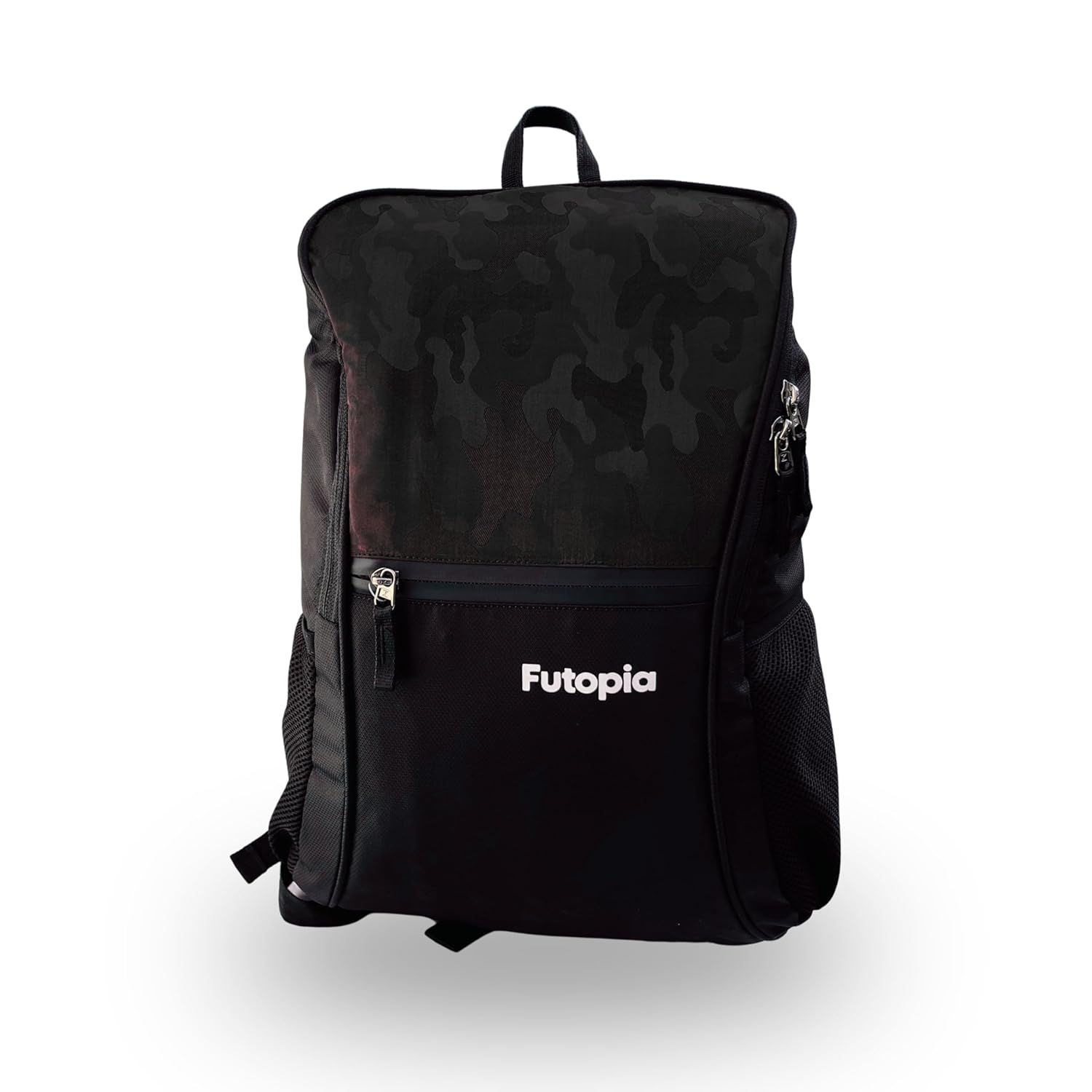 Futopia Premium Design 35L Capacity Backpack With Fit 17.3 Inch Laptop, 1 Large Storage, 1 Front Zipp | 2 Side Bottle Pocket For Men And Women, Unisex - Perfect For Office & College - Grey - Black