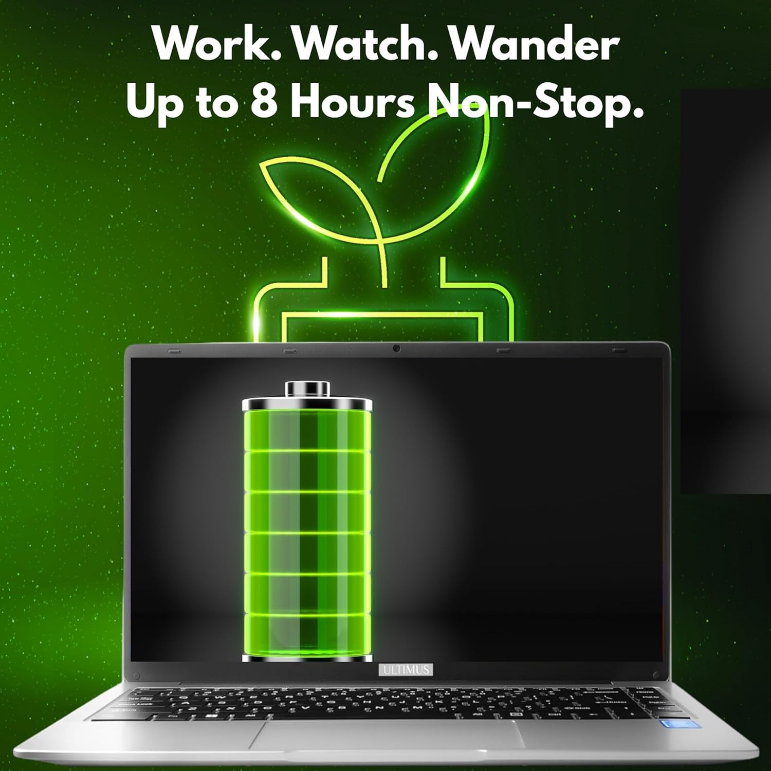 Ultimus Pentium Quad Core Laptop|Student & Office Work Laptop|Dual Storage eMMC+SSD Expandable~1TB|1.2Kg|180° Hinge|Win 11 Home|4GB RAM 128GB|HDMI SD Card Slot | ‎Dual Speaker|Matt Silver