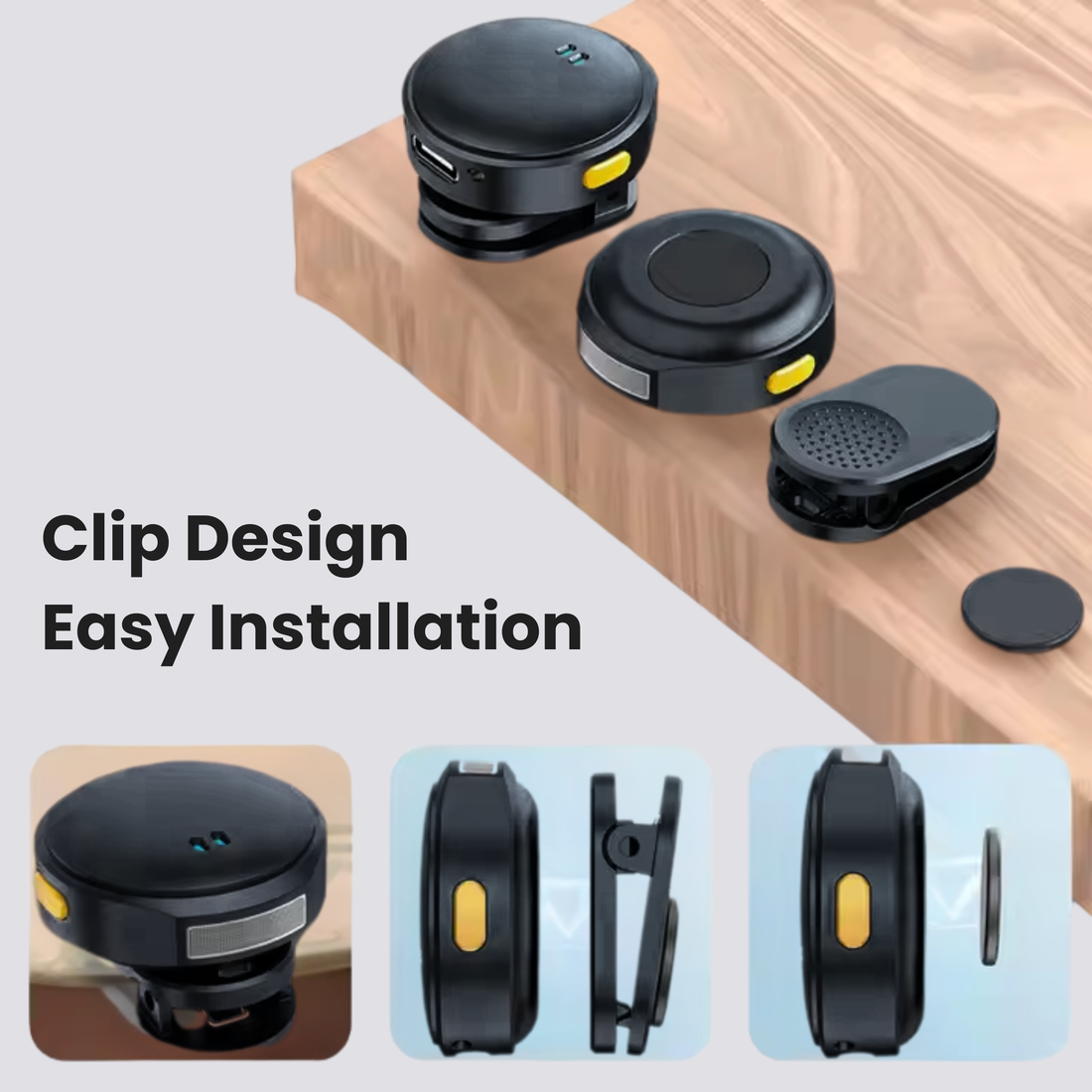 Wireless Rechargeable Microphone with Charging Base 300mAh, Noise Cancellation Mic, Clip-On Collar, 3Hr Playtime, 20m Range Perfect for YouTube, Podcast, Vlogging, Streaming & Video Recording