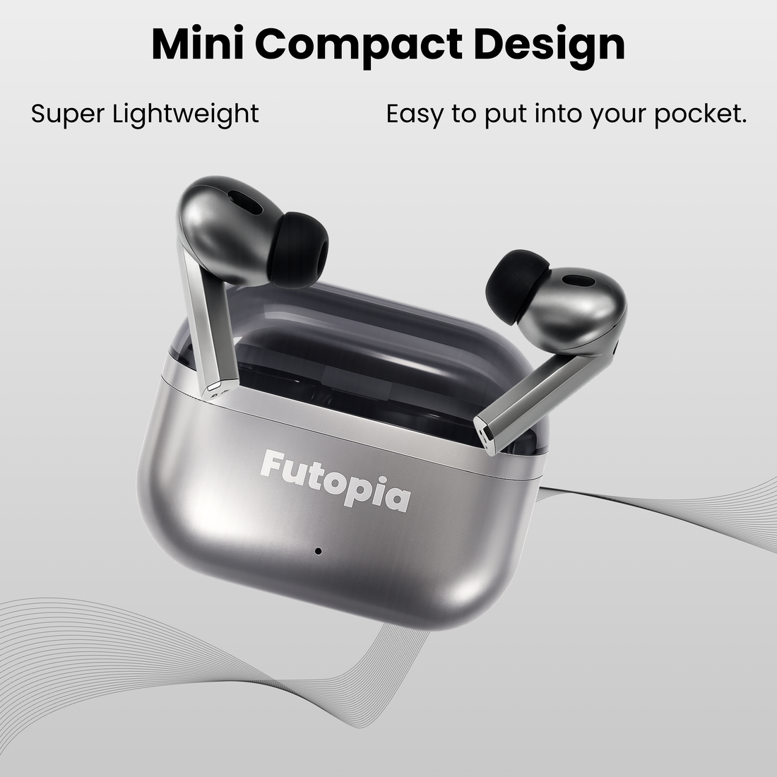 Futopia Wireless Earpods with Magnetic On/Off | Bluetooth 5.4 Earbuds, 13mm Drivers, Type-C Fast Charging, HD Sound & 4-5H Playtime (FGTWSBUDS3PRO)