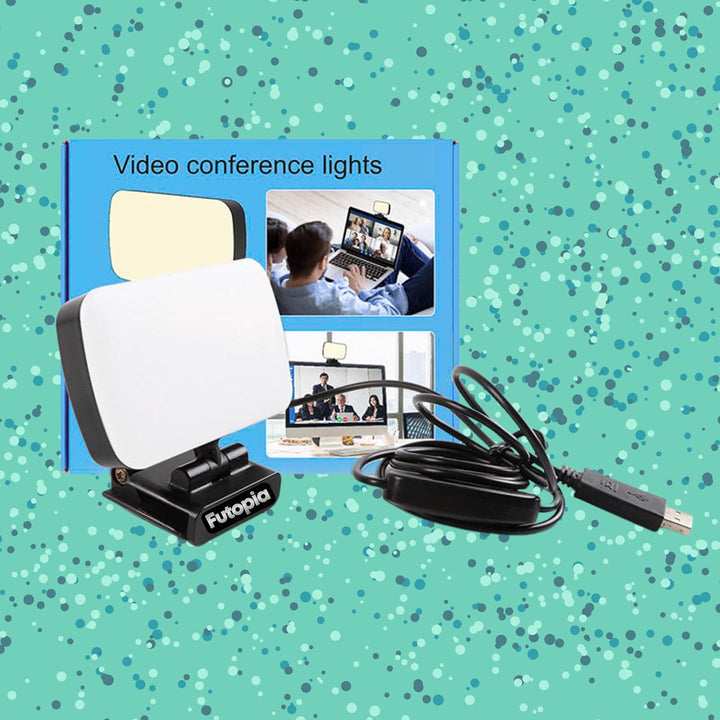 Futopia LED Video Conference Light with Clip | USB Powered Ring Fill Light with Adjustable Brightness & 3 Color Modes | Ideal for Laptop, Zoom Calls, Online Meetings & Live Streaming