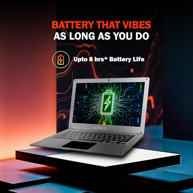 Ultimus APEX Pro Pentum Quad Core 4GB RAM 128GB SSD Expandable 512GB Ultra Thin Bezel 180° Hinge 2.0x1 3.0x1 SD Card Slot ‎LPDDR4 Win 11  Space Gray