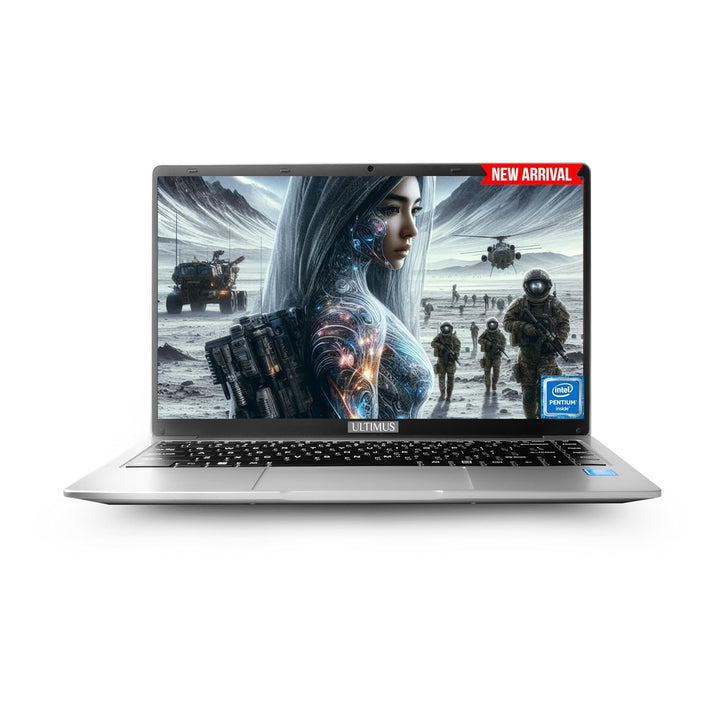 Ultimus Pentium Quad Core Laptop|Student & Office Work Laptop|Dual Storage SSD Expandable~1TB|1.2Kg|180° Hinge|Win 11 Home|8GB RAM 256GB|HDMI SD Card Slot | ‎Dual Speaker|Cloud Silver
