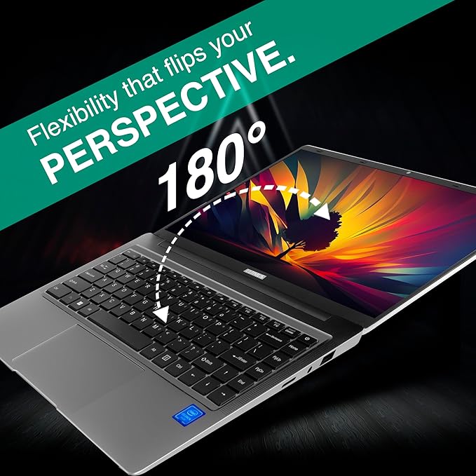 Ultimus APEX Pro Pentum Quad Core 4GB RAM 128GB SSD Expandable 512GB Ultra Thin Bezel 180° Hinge 2.0x1 3.0x1 SD Card Slot ‎LPDDR4 Win 11  Space Gray