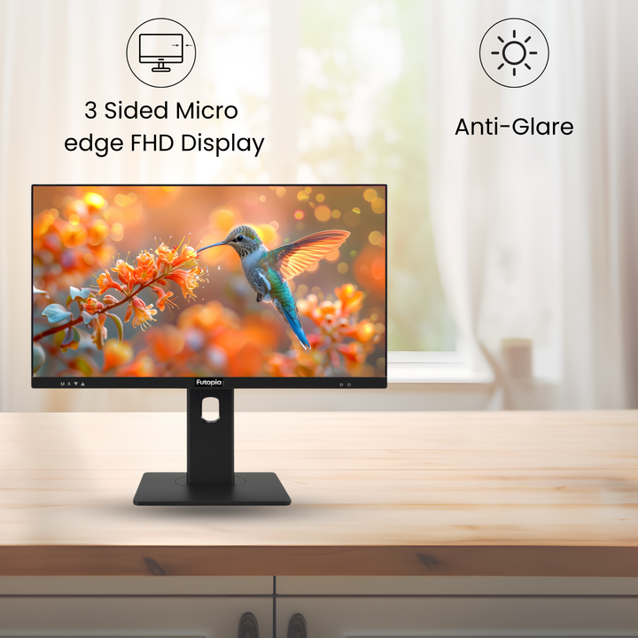 FUTOPIA A123261 All-in-One Desktop PC | AMD Ryzen 5 5600G | 23.8" Full HD IPS Display | 16GB DDR4 RAM | 512GB NVMe SSD | Windows 11 Pro | WiFi 6 | Webcam & Stereo Speakers