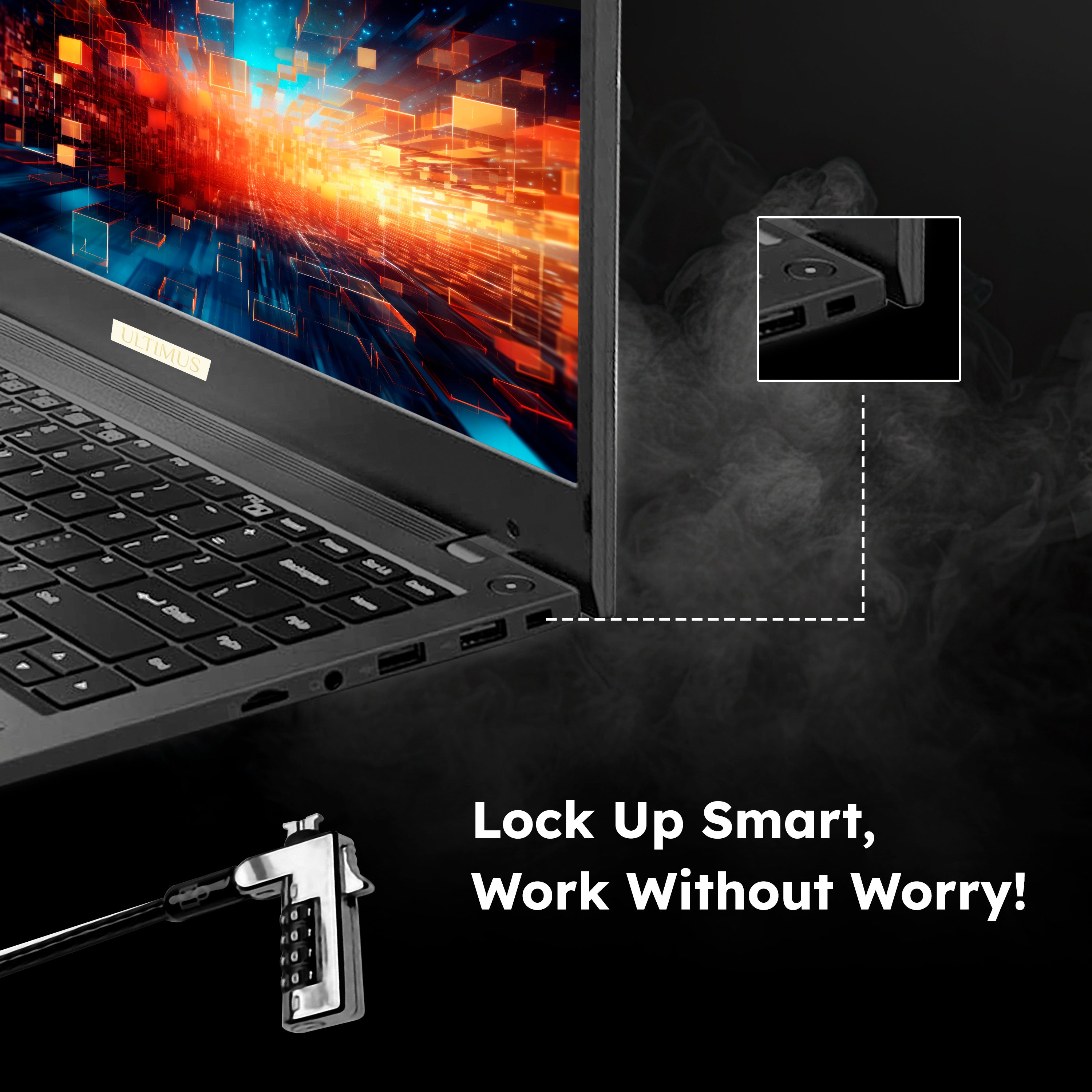 Ultimus APEX5 Laptop Intel core i5 12th Gen 1235U Laptop 8GB RAM 512GB SSD Expandable~1TB FHD MS Office 365 (Trial) Black