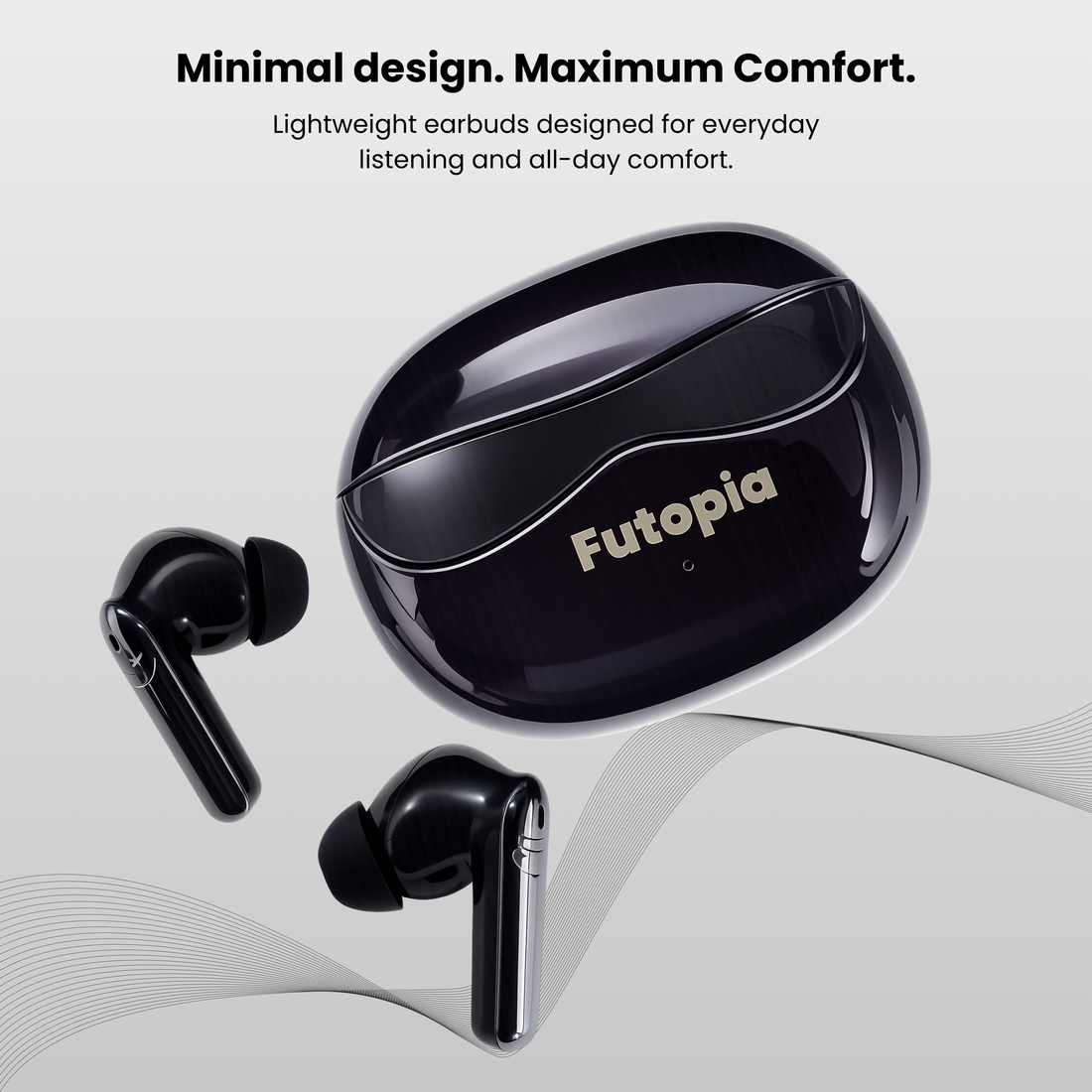 Futopia Wireless Earpods with Charging Case | Bluetooth Earbuds with HD Sound, Touch Control & Long Battery Life