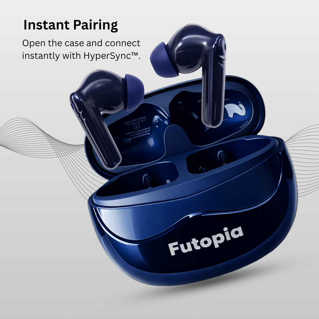 Futopia Wireless Earpods with Charging Case | Bluetooth 5.4 Earbuds, HD Sound, Deep Bass, Type-C Fast Charging & 4-5H Playtime