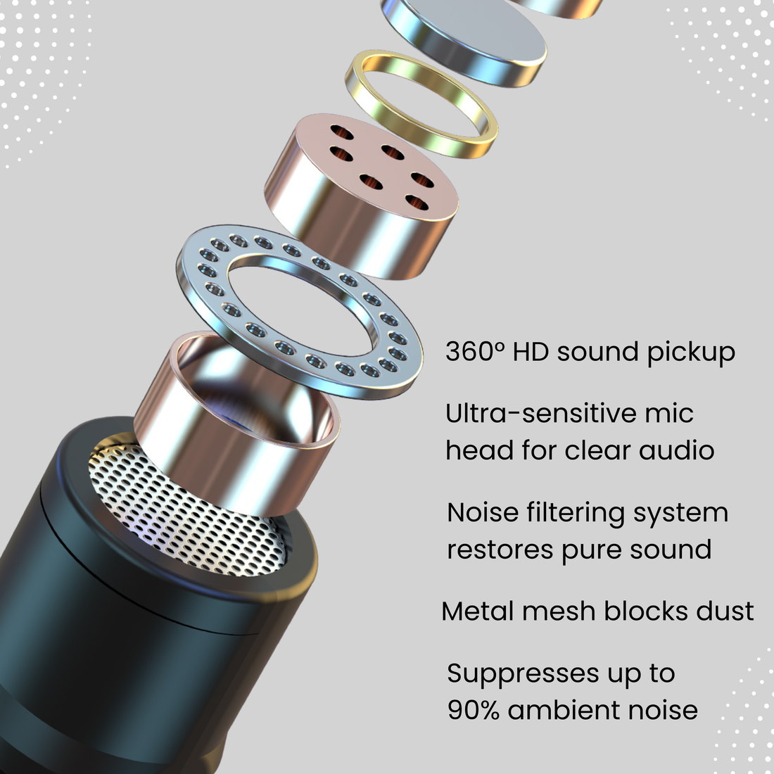 Futopia Wireless Lavalier Microphone for Android & iPhone, Plug & Play Clip-On Mic, AI Noise Cancellation, USB-C Receiver, 6H Battery, YouTube, Vlogging, Interview & Live Streaming