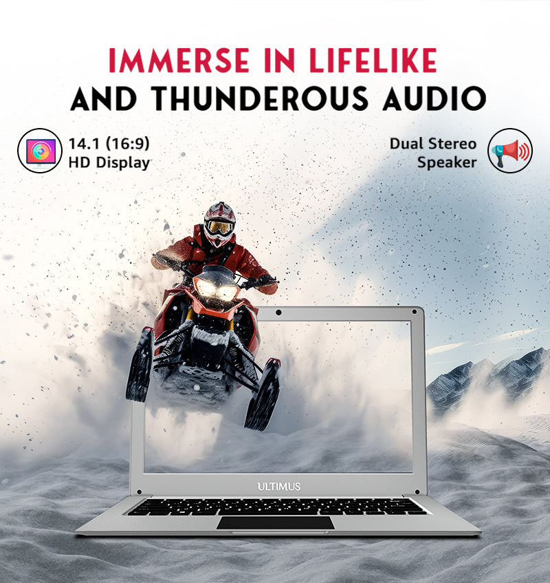 FUTOPIA ULTIMUS PRO Dual Core ~2.8GHz 8 GB DDR4 RAM/256 GB ~512 GB Expendable, 14.1-inch (35.8 cm) HD Display Win 11 Home 1.2 Kg Thin & Black