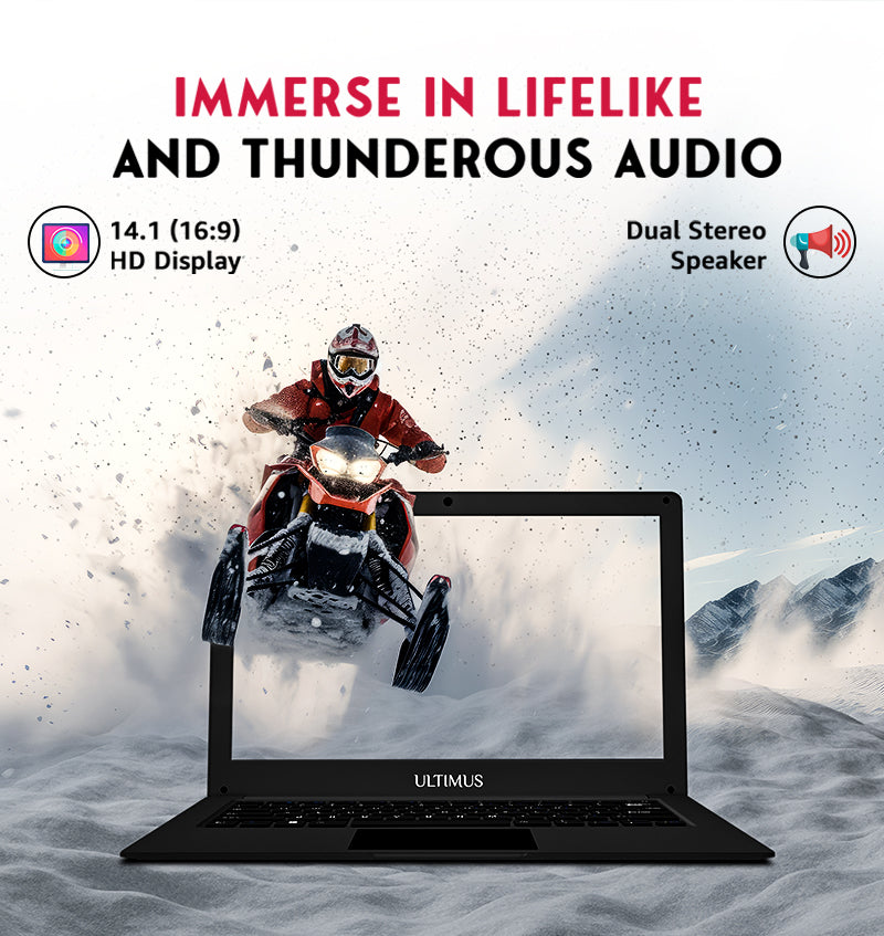 FUTOPIA ULTIMUS PRO Dual Core ~2.8GHz 8 GB DDR4 RAM/256 GB ~512 GB Expendable, 14.1-inch (35.8 cm) HD Display Win 11 Home 1.2 Kg Thin & Black