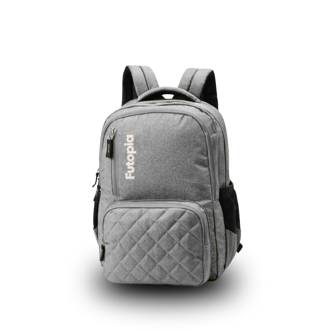 Futopia 22L Laptop Backpack – Water Resistant Office & Casual Bag for Men and Women – Fits Up to 15.6-Inch Laptops – Durable Linen Polyester (Gray)