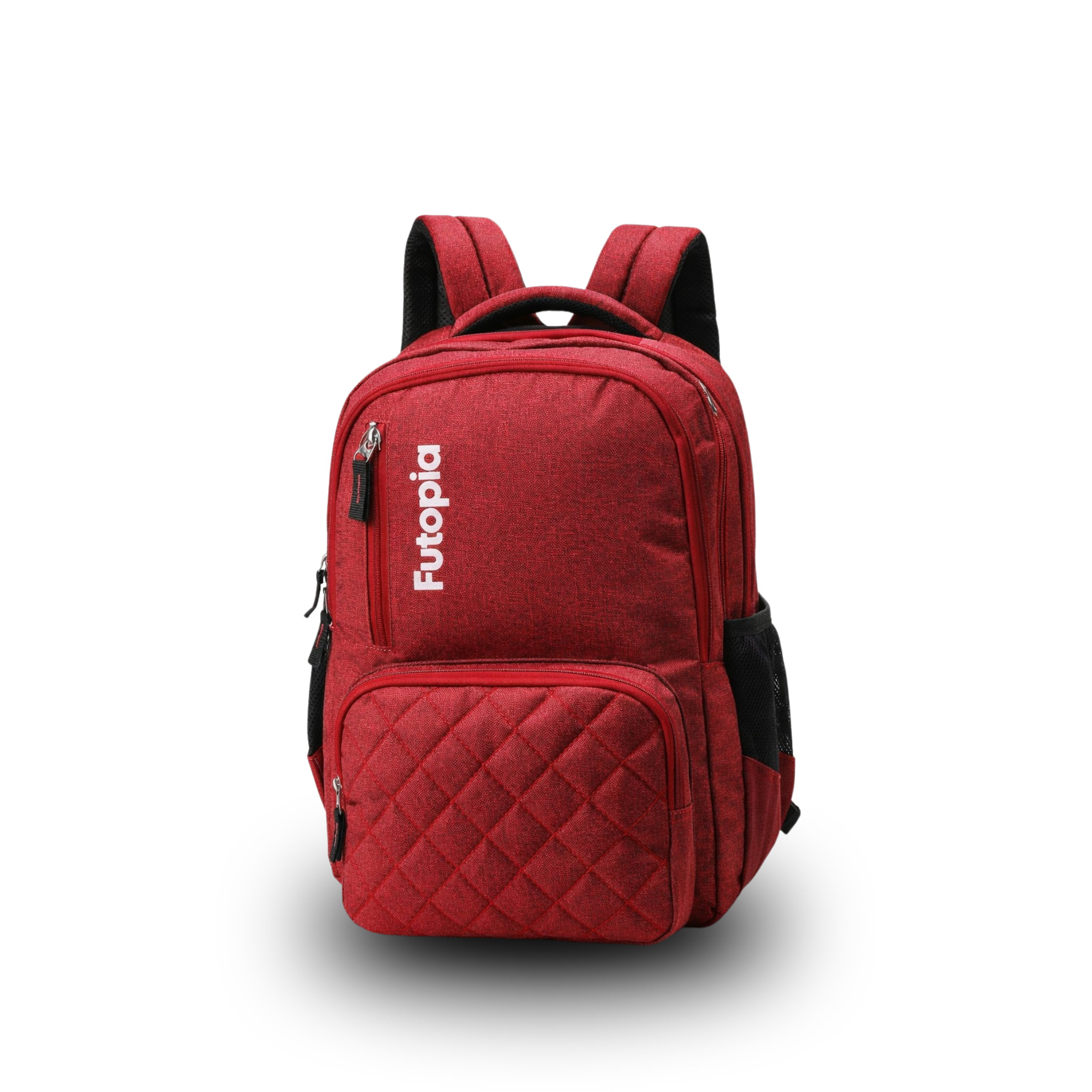 22L Laptop Backpack – Water Resistant Office & Casual Bag for Men and Women – Fits Up to 15.6-Inch Laptops – Durable Linen Polyester (Maroon)