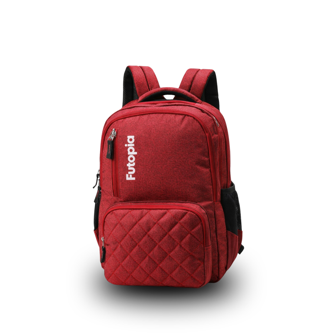 22L Laptop Backpack – Water Resistant Office & Casual Bag for Men and Women – Fits Up to 15.6-Inch Laptops – Durable Linen Polyester (Maroon)