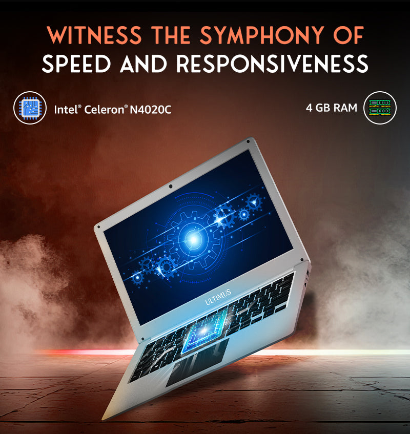 FUTOPIA ULTIMUS PRO Dual Core ~2.8GHz 8 GB DDR4 RAM/256 GB ~512 GB Expendable, 14.1-inch (35.8 cm) HD Display Win 11 Home 1.2 Kg Thin & Black