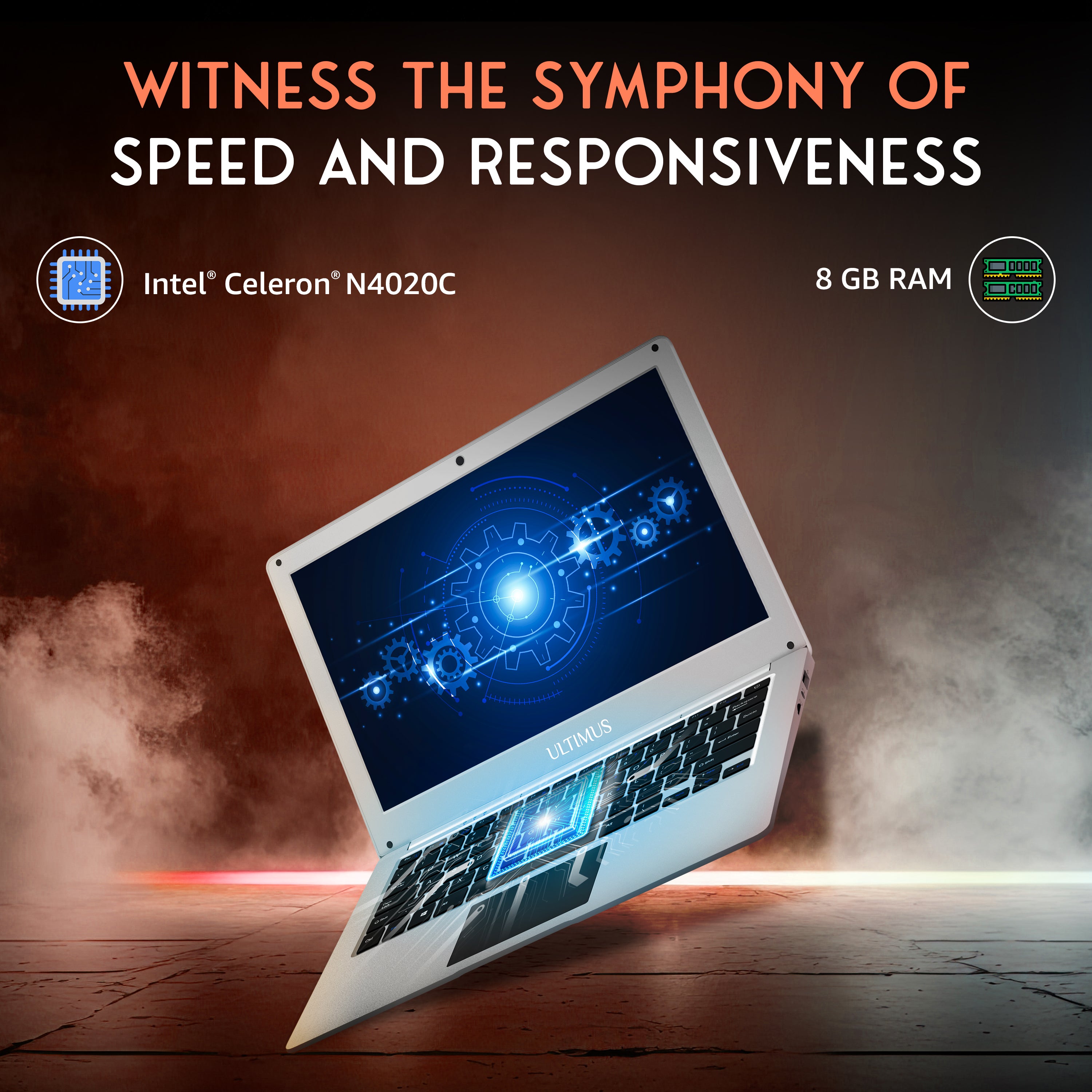 FUTOPIA ULTIMUS PRO Dual Core ~2.8GHz 8 GB DDR4 RAM/256 GB ~512 GB Expendable, 14.1-inch (35.8 cm) HD Display Win 11 Home 1.2 Kg Thin & Silver