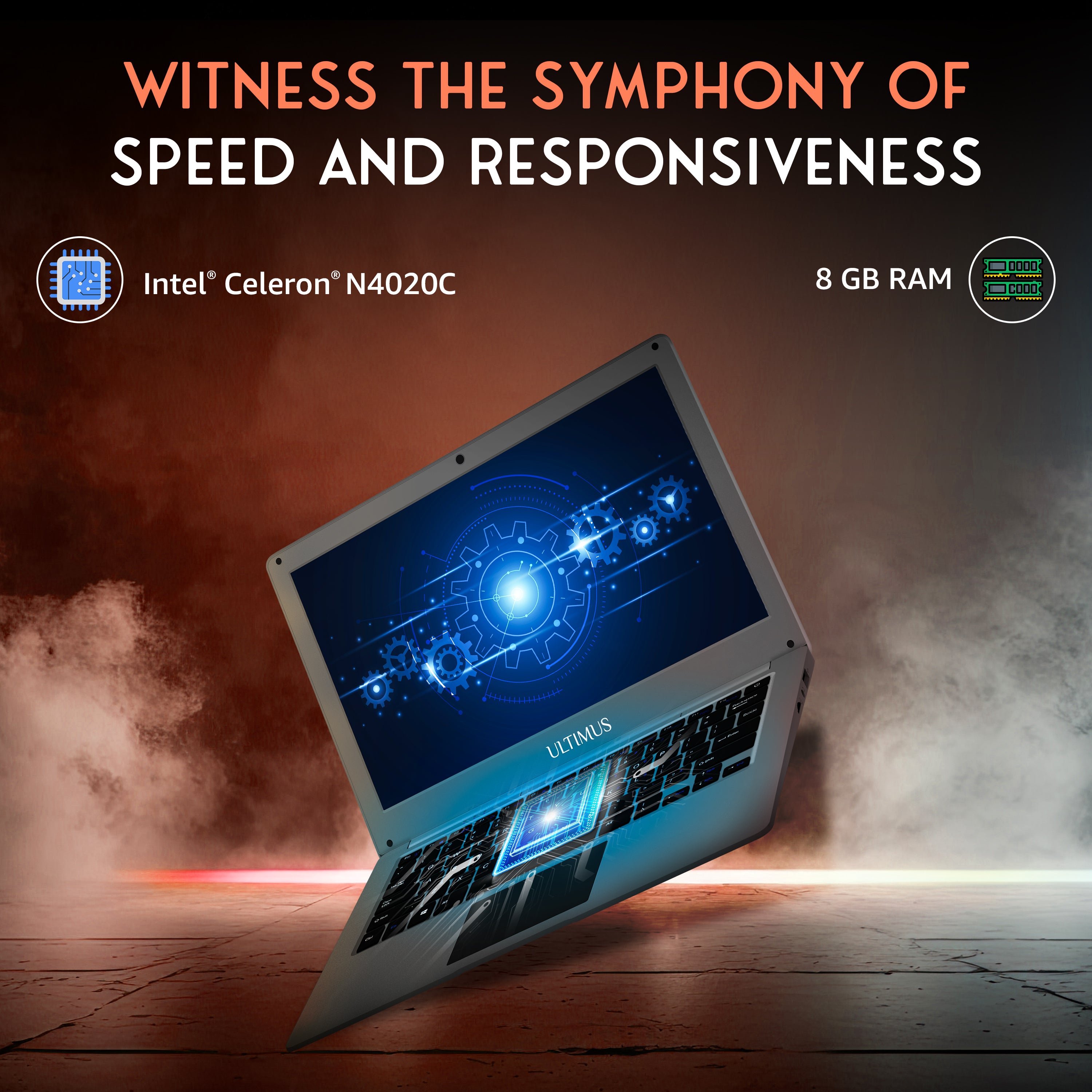 FUTOPIA ULTIMUS PRO Dual Core ~2.8GHz 8 GB DDR4 RAM/256 GB ~512 GB Expendable, 14.1-inch (35.8 cm) HD Display Win 11 Home 1.2 Kg Thin & Light Black