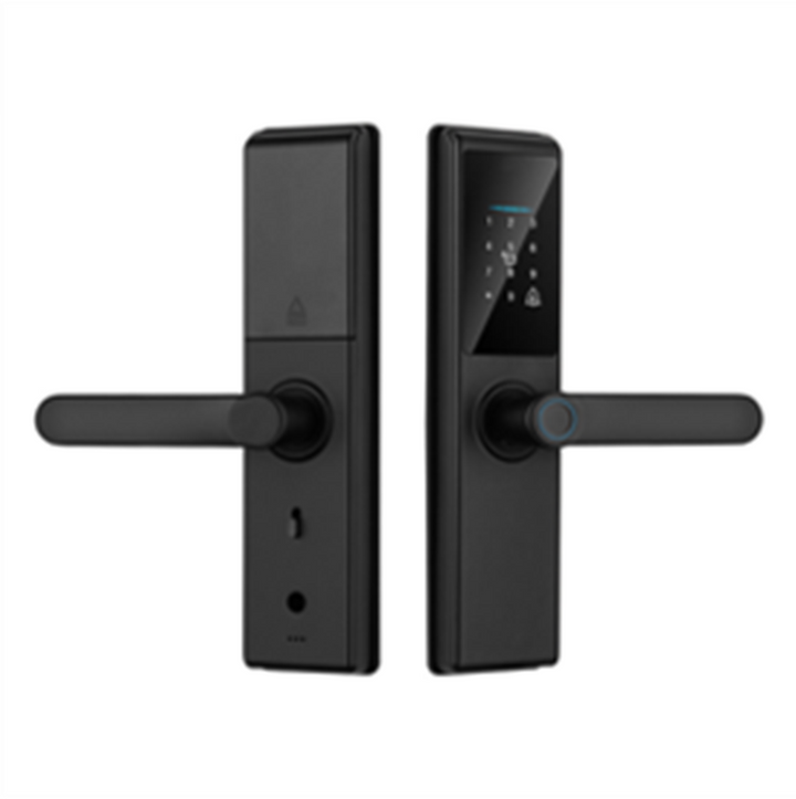 Futopia Fingerprint Smart Door Lock | App, Password, Card & Key Unlock | Aluminum Alloy & Tempered Glass | Tuya/TT Lock App | for 38–55mm Doors