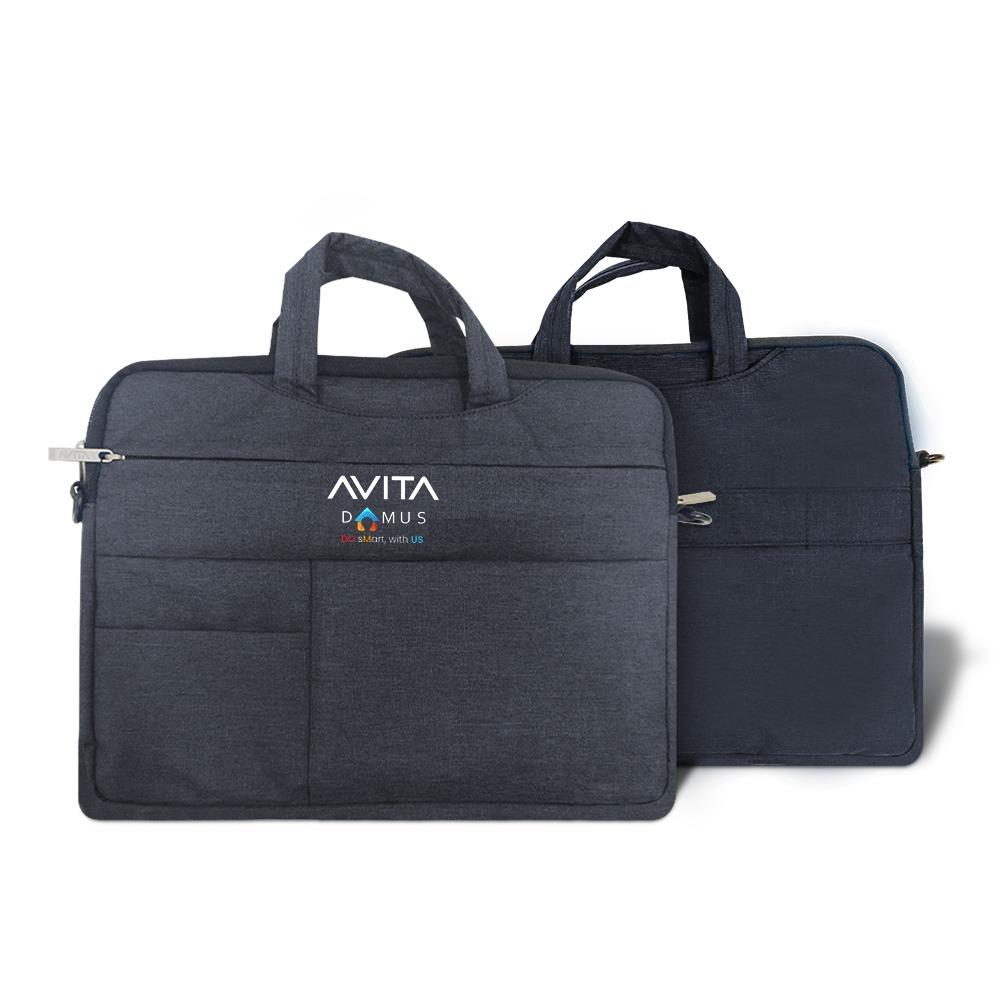 AvitaDomus Executive Sleeve with Padded Laptop  Bag  (Dark Grey)