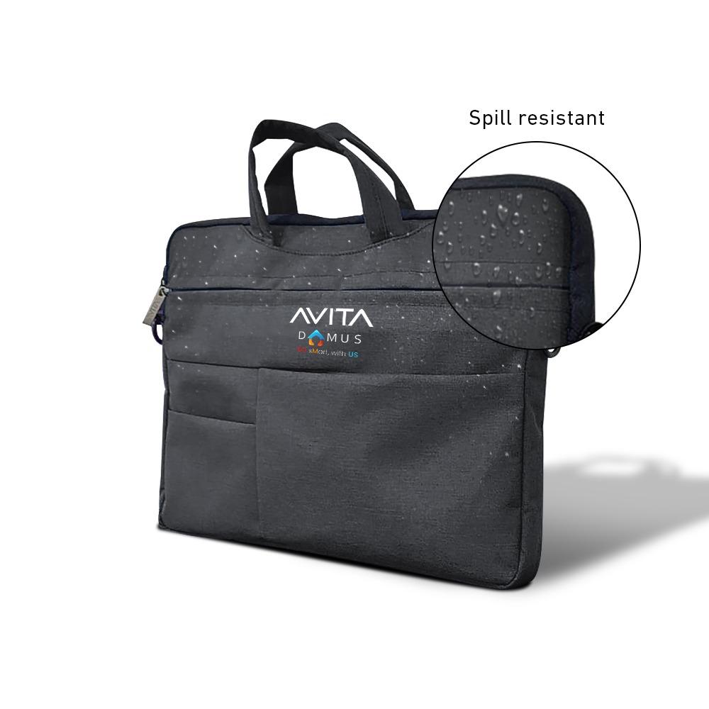 AvitaDomus Executive Sleeve with Padded Laptop  Bag  (Dark Grey)