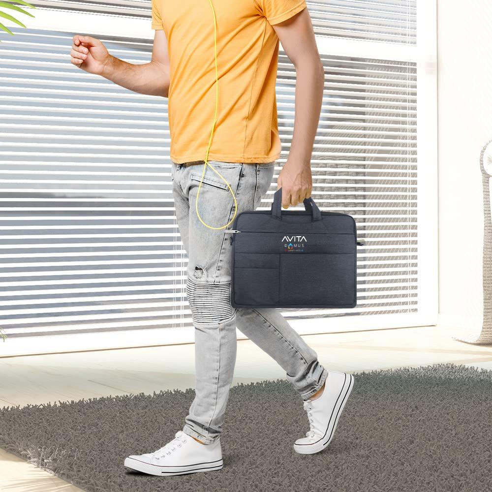 AvitaDomus Executive Sleeve with Padded Laptop  Bag  (Dark Grey)