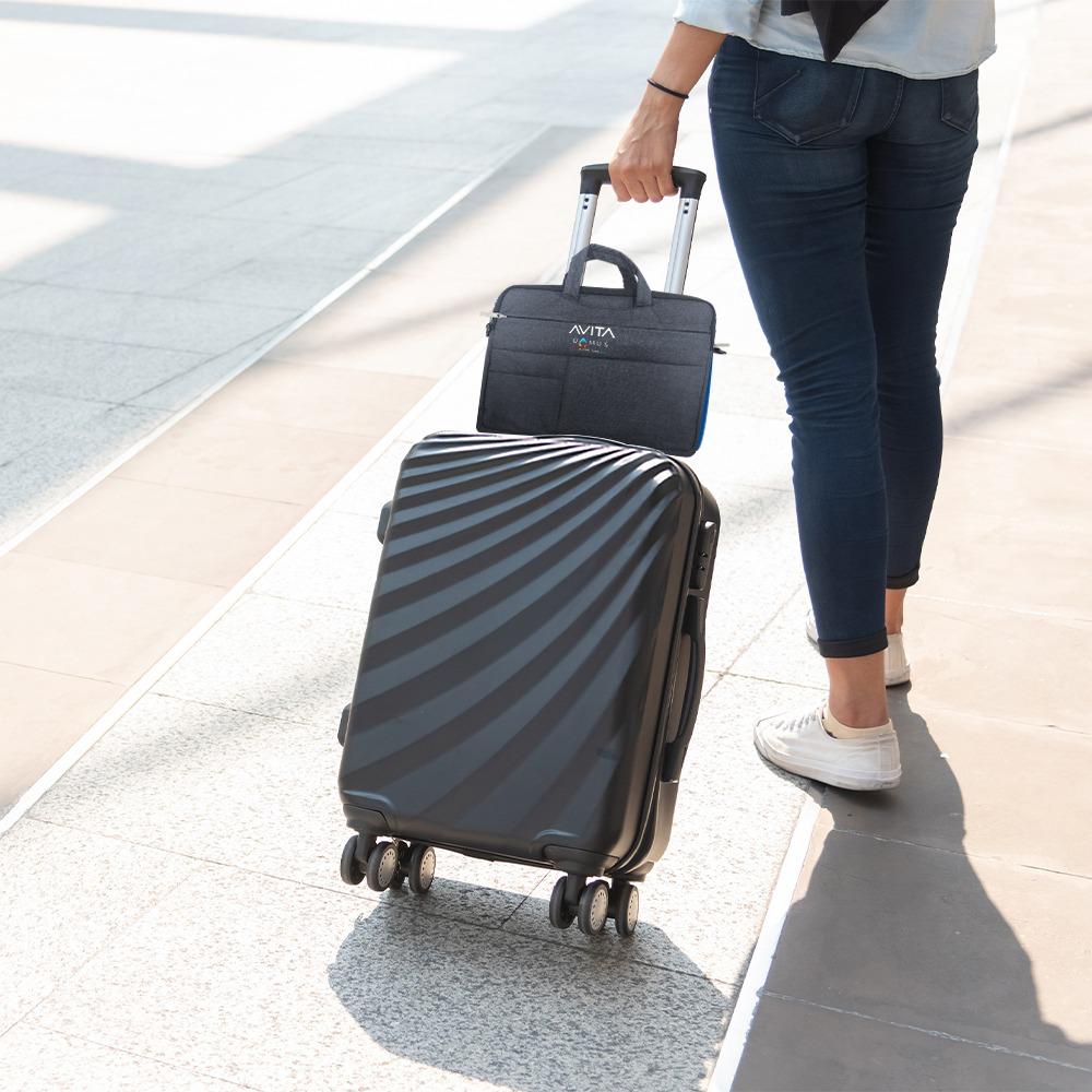 AvitaDomus Executive Sleeve with Padded Laptop  Bag  (Dark Grey)