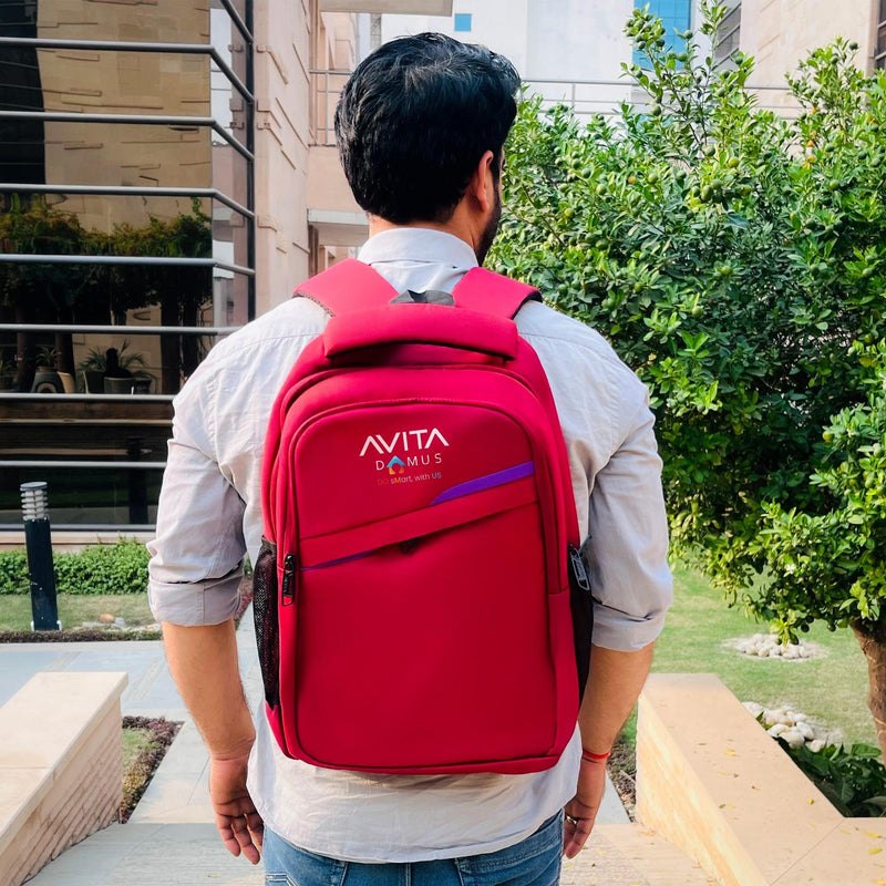 AvitaDomus Backpack Laptop Bag  (Maroon)