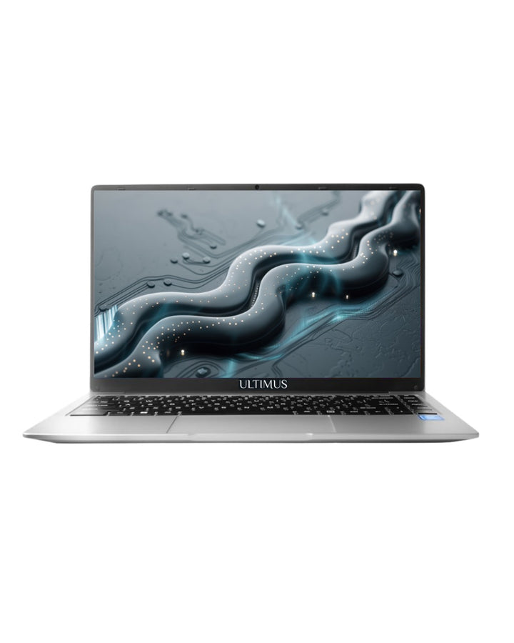 Ultimus APEX Bold N Intel Celeron Quad Core 8 GB DDR4 256 GB SSD Expandable~1TB 14.1 Ultra-Thin Bezel 180° Hinge 3.0x1,2.0x1 USB HDMI Win 11 Home 1.4KG Silver