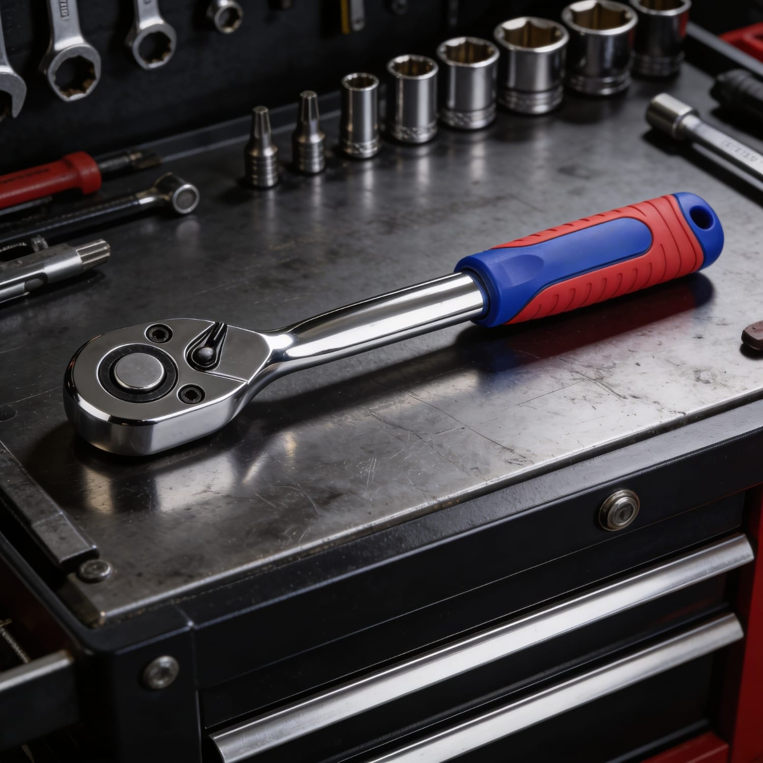Novita Hand Tool DN 24M-H 1/2" Drive Hex Socket Set 18 Sockets (8-32mm) 6 Accessories with 72-Tooth Ratchet in BMC Case (Packed in a Blow Mould Case) Industrial, Home, Wide Variety of Applications