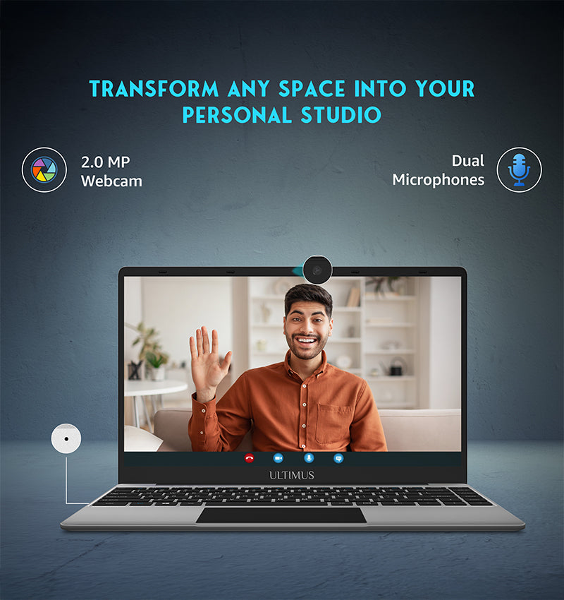 Ultimus Pro Nxt 12thGen Intel i3-N100~3.4 GHz, 8GB RAM 256GB SSD, 1TB expandable Windows 11 Home 1.38Kg Silver