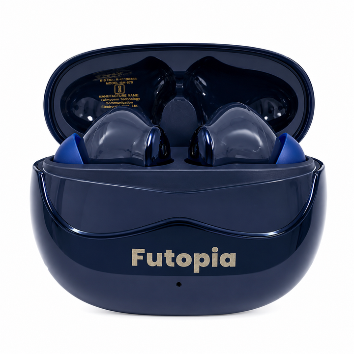 Futopia Wireless Earpods with Charging Case | Bluetooth 5.4 Earbuds, HD Sound, Deep Bass, Type-C Fast Charging & 4-5H Playtime